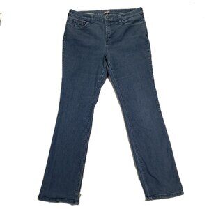 NYDJ Marilyn Straight Jean Women 36x31, Tag 16 Blue Denim Stretch High Rise
